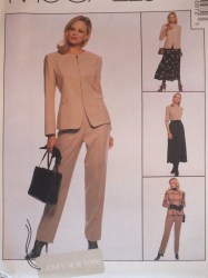 9097 MCCALLS NY ZIPPY JACKET,  PANTS,  LONGER BOOT SKIRT PATTERN 6; 10 CHOICE